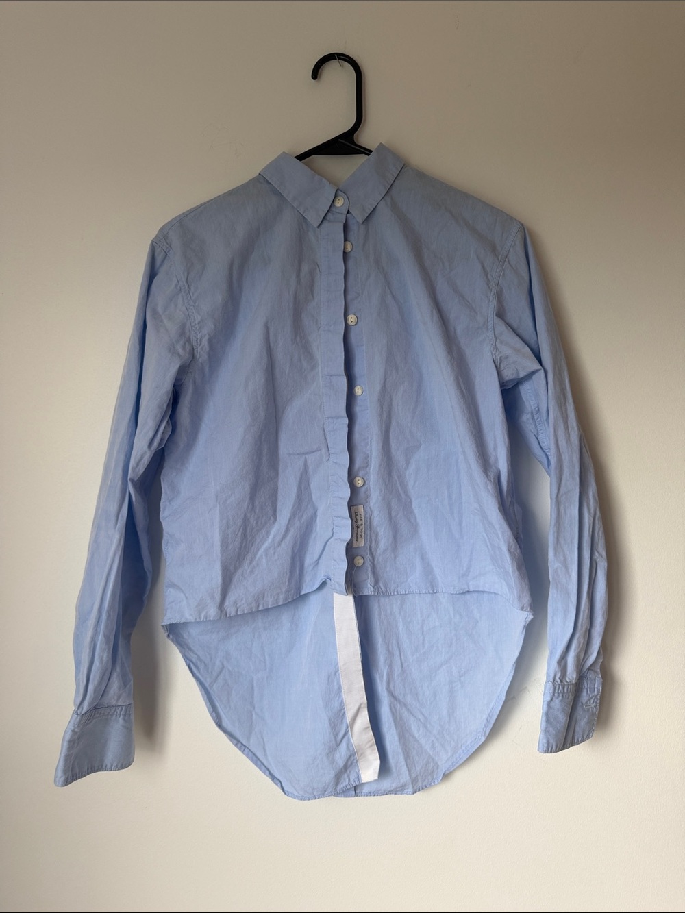 rag & bone Pale Blue Button-Down High-Low Shirt